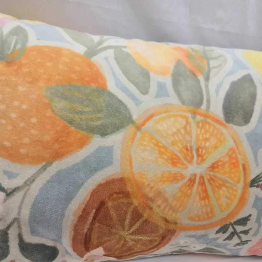 Citrus Theme Lumbar Pillow 13x24
